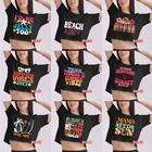 CROP Tops T-shirt Women's Tees Inspirational Boho Quotes Wildflower Positive Top