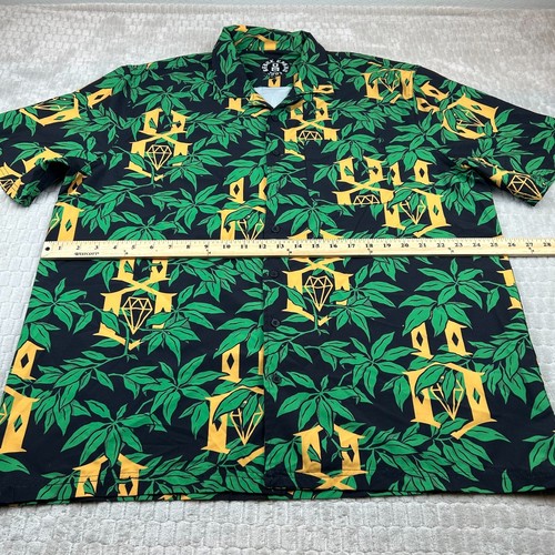 Rebel Eight 2003 Vintage Button Up Shirt Size XL Tropical Green - Picture 6 of 11