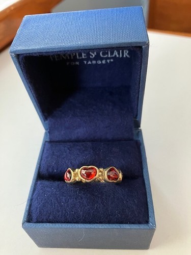 Temple St Claire for Target Gold Plated Heart Ring Limited Edition Size 8