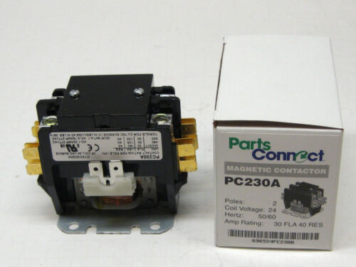 PC230A Contactor Double Two Pole 30 Amps 24 Volts for Air Conditioner Heat Pump - Picture 1 of 3