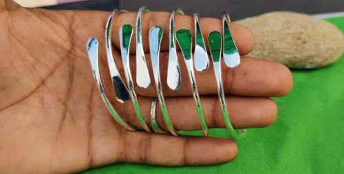 Bellissimo bracciale in argento massiccio 925 fatto a mano set di 5 braccialetti - Foto 2 di 8