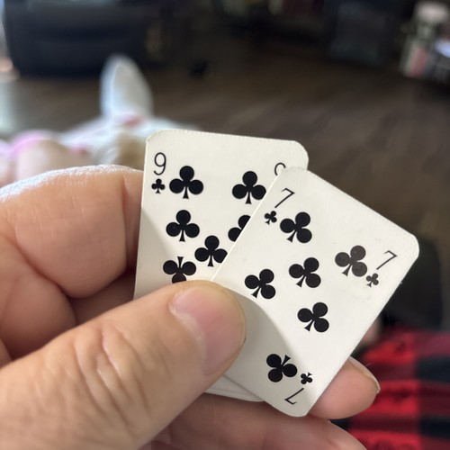 VINTAGE Miniature Playing Cards in Genuine Leather Case Made in Italy Case READ - Picture 6 of 13