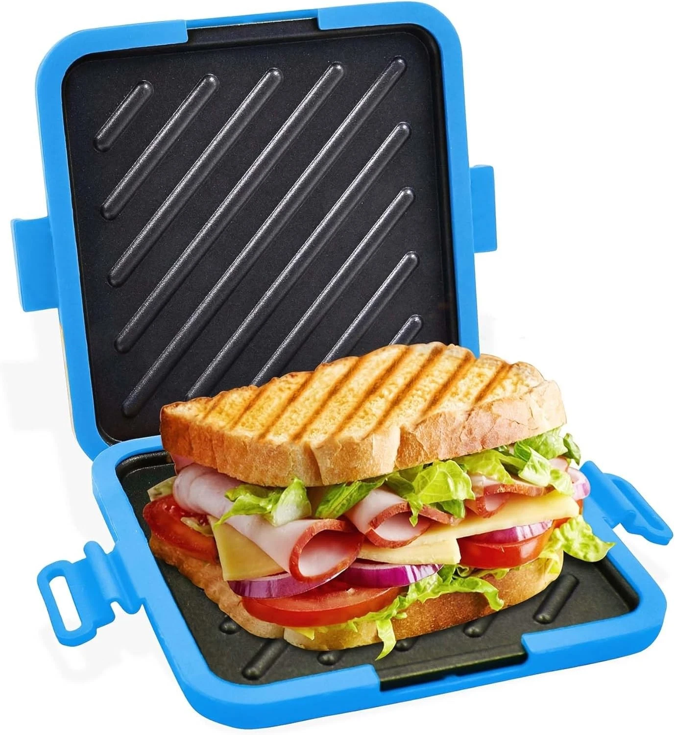 Microwave Toaster & Sandwich Maker( 5 Min Microwave Panini Press Grilled Cheese