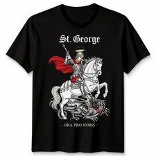 Lustiges St. Georg Drache Unisex Tshirt Mittelalter Ritter Humorvoll Tee