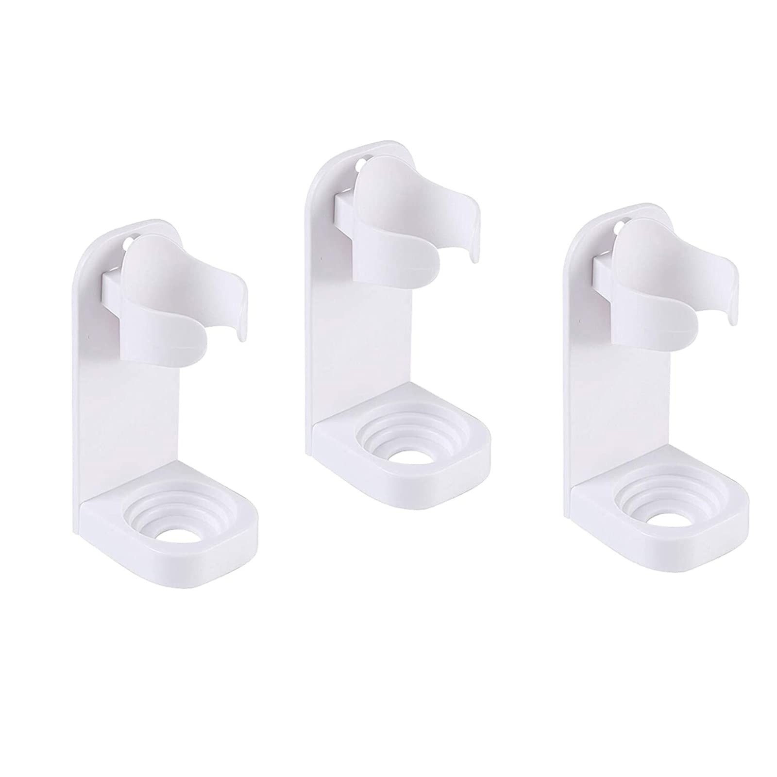 Wall Mounted Electric Toothbrush Holder for 3, Upgraded Strong Adhesive White