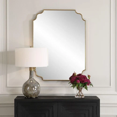 Uttermost 09987 Lennyn 40 X 30 inch Antiqued Gold Leaf Vanity Mirror - Picture 6 of 7