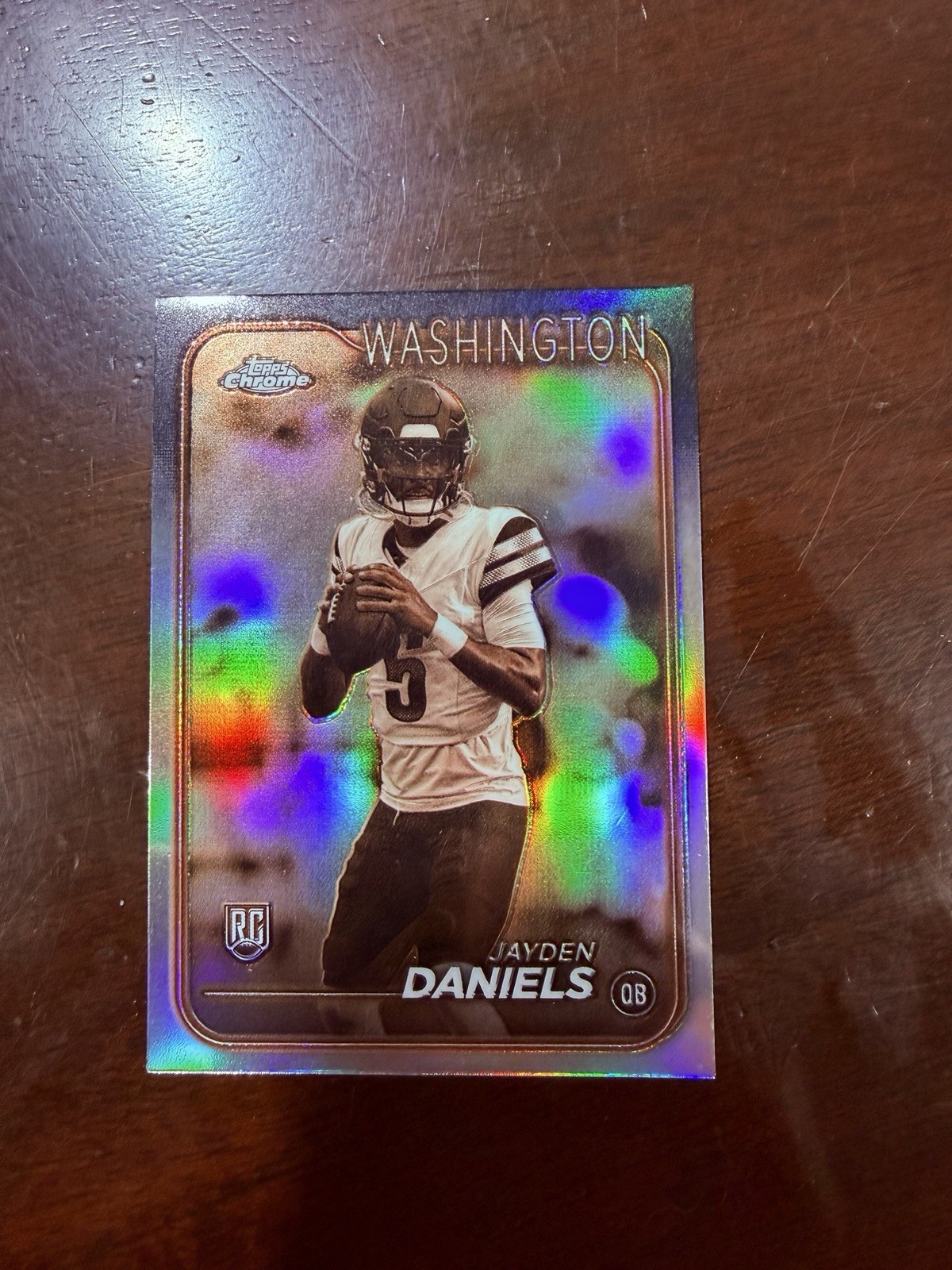Jayden Daniels 2024 Topps Chrome Sepia Refractor Rookie Card #201 RARE SP