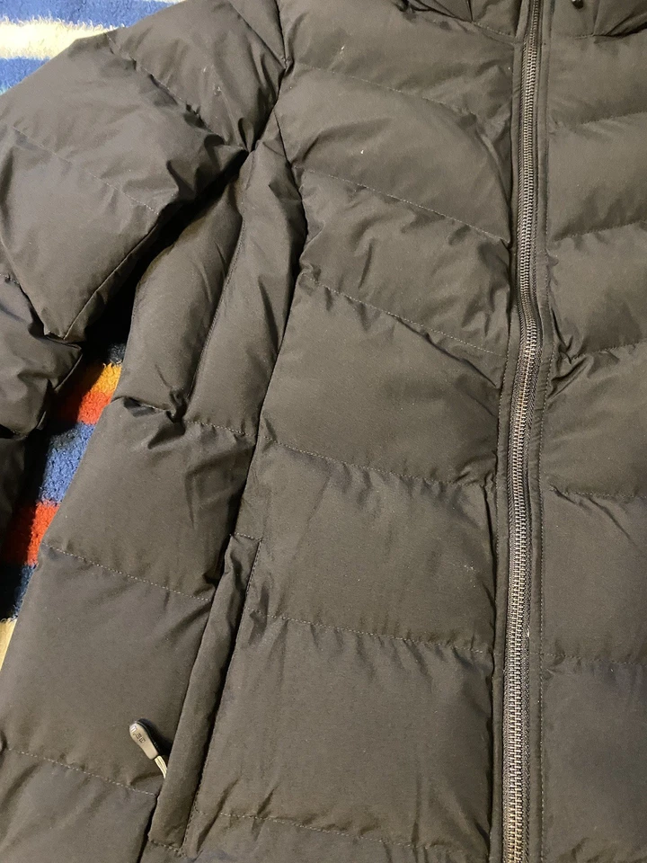 Chaqueta acolchada con capucha 32 Degrees Heat para mujer mediana acolchada cremallera completa negra Foto 2 de 4