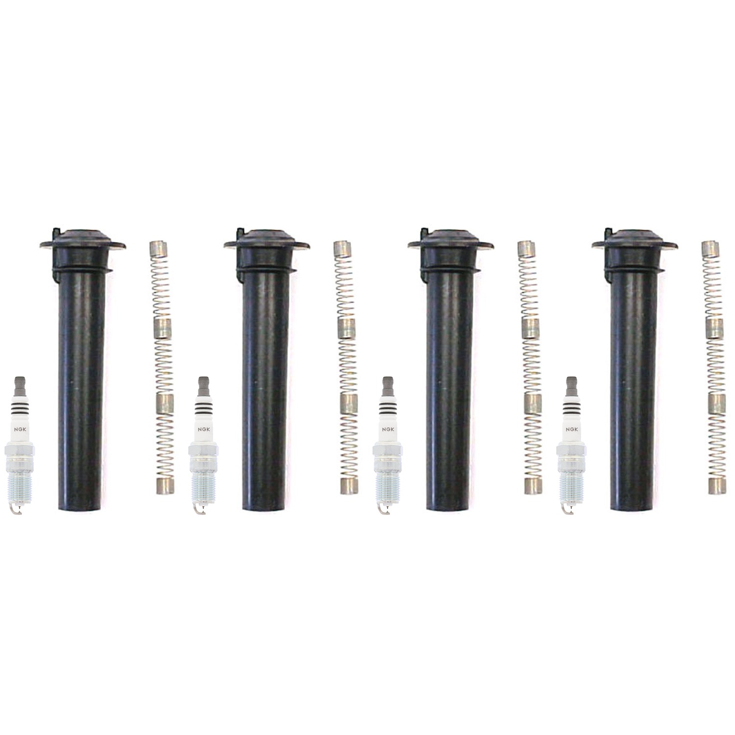 NGK 6 Ruthenium HX H. I. Spark Plugs  Denso Coil Boot Kit for Escape Montego V6