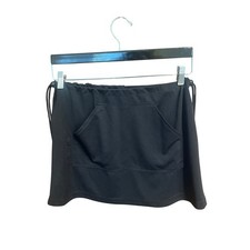 VINTAGE Y2K Younique Drawstring CYBER RAVE Mini Skirt Kangaroo Pocket large L