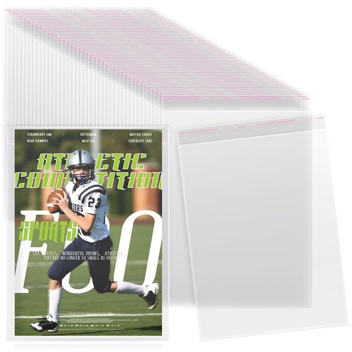 Feifeiya 80 Pcs Magazine Protectors For Collectors Clear Plastic Magazine Sle...