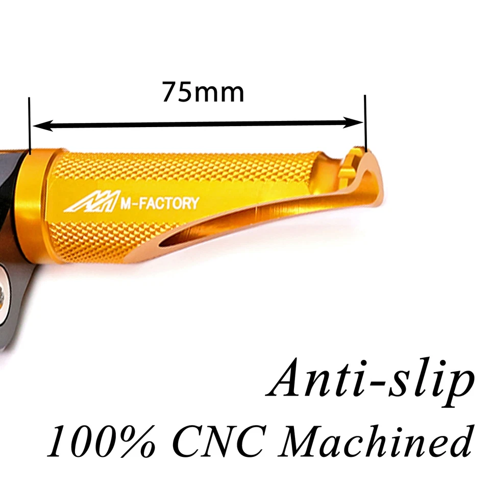 Clavijas de pie delanteras inferiores doradas Shinobi de 1,5 pulgadas para Honda CB600F Hornet 98-06 05 04 Foto 4 de 4