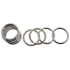 10 St&uuml;ck Edelstahl Double Split Ring Key Ringe Keychain DIY Erkenntnisse