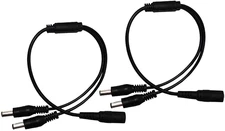 Security-01 2Pack 1 to 2 Way DC Power Splitter Cable Barrel Plug 5.5Mm X 2.1Mm 