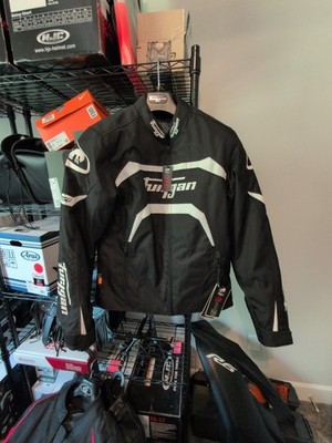 Furygan Arrow Men's Textile Motorcycle Jacket Black/white Medium