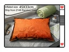CAMPING SEMI AUTOMATIC SELF INFLATABLE INFLATION PILLOW CUSHION FREE CARRY BAG