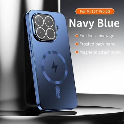 For XiaoMi 15T Pro, Hybrid Armor Acrylic Case Wireless Charge Lens Camera Cover