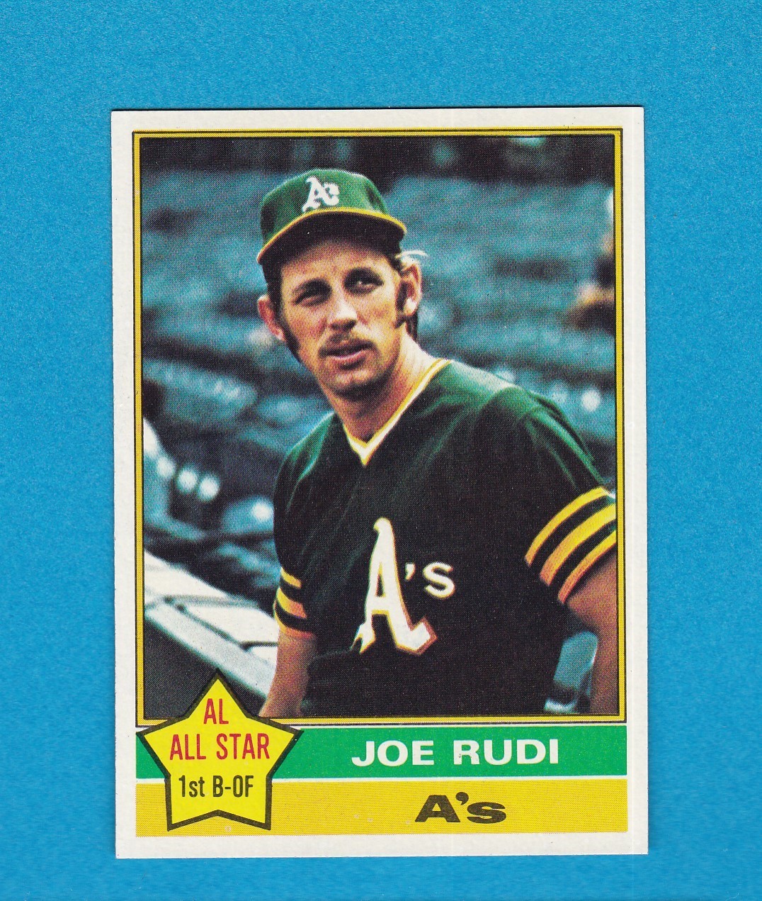 1976 TOPPS BASEBALL SET BREAK 475 JOE RUDI A'S NM/MT