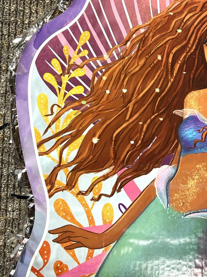 Pull String The Little Mermaid Pinata - 18" x 22" - Movie 2023 Party Decoration - Image 3 of 4