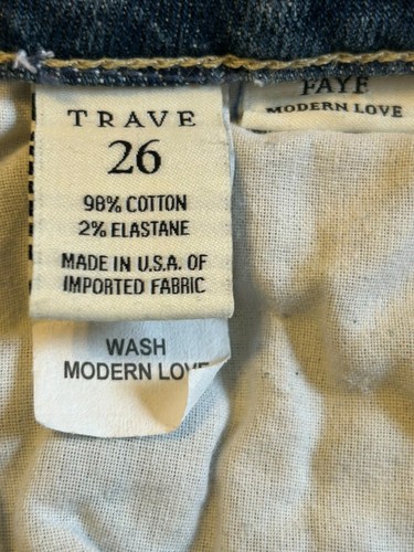 Trave ~ Faye Slim Bootcut Slit Cotton Jeans Modern Love Stone Wash ~Sz.26 ~USA - Bild 11 von 12