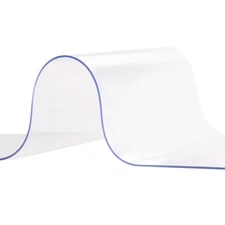 96x96in 0.08in Thick Clear PVC Strip Curtain 16PCS with 50% Overlap