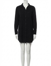 Z Supply Dover Linen Mini Shirt Dress Black
