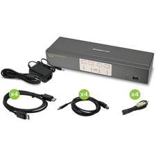 IOGEAR 4-Port DisplayPort KVMP Switch with USB 3.0 Hub TAA Compliant 