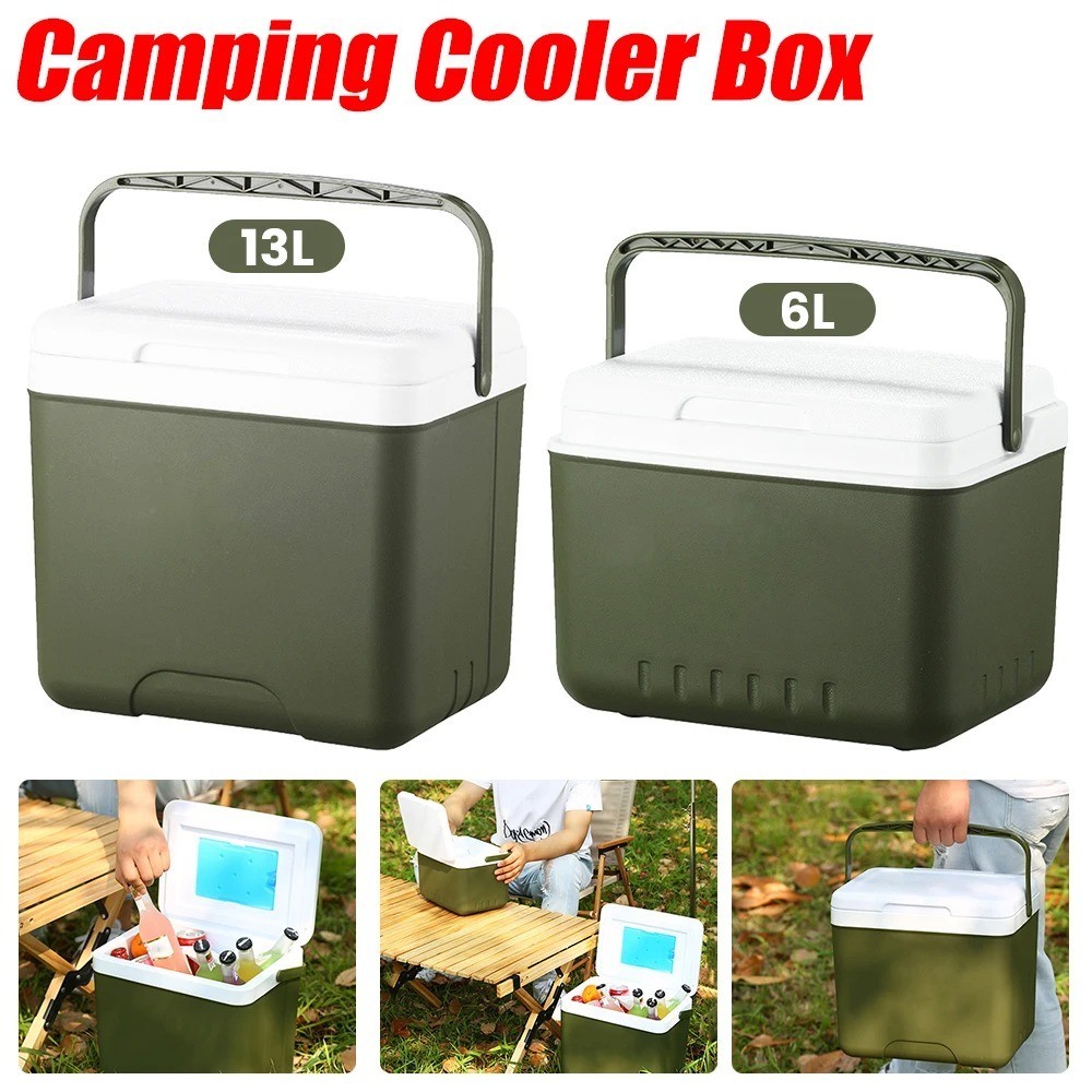 Glacière de camping portable 40L verte idéale pour pique-nique et bivouac en famille