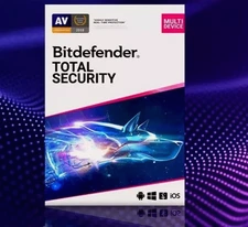 Bitdefender Total Security - 1 Year For 1 Windows PC (Best Antivirus Protection)