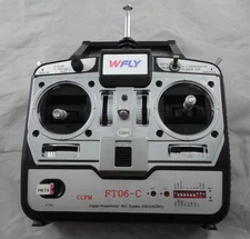 WFly FT06-C 6-Channel CCPM Heli/Airplane TRansmitter 72Mhz w/CH21 Crystals