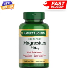 Nature's Bounty Magnesium Supplements 500 Mg 200 Count (Pack of 1)