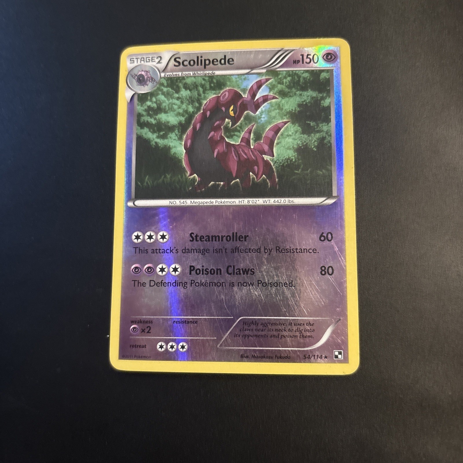 Scolipede 54/114 Black & White Reverse Holo
