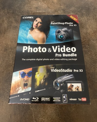 Corel PaintShop Photo Pro X3 & VideoStudio Pro X3 - NEW Unopened - Picture 1 of 7
