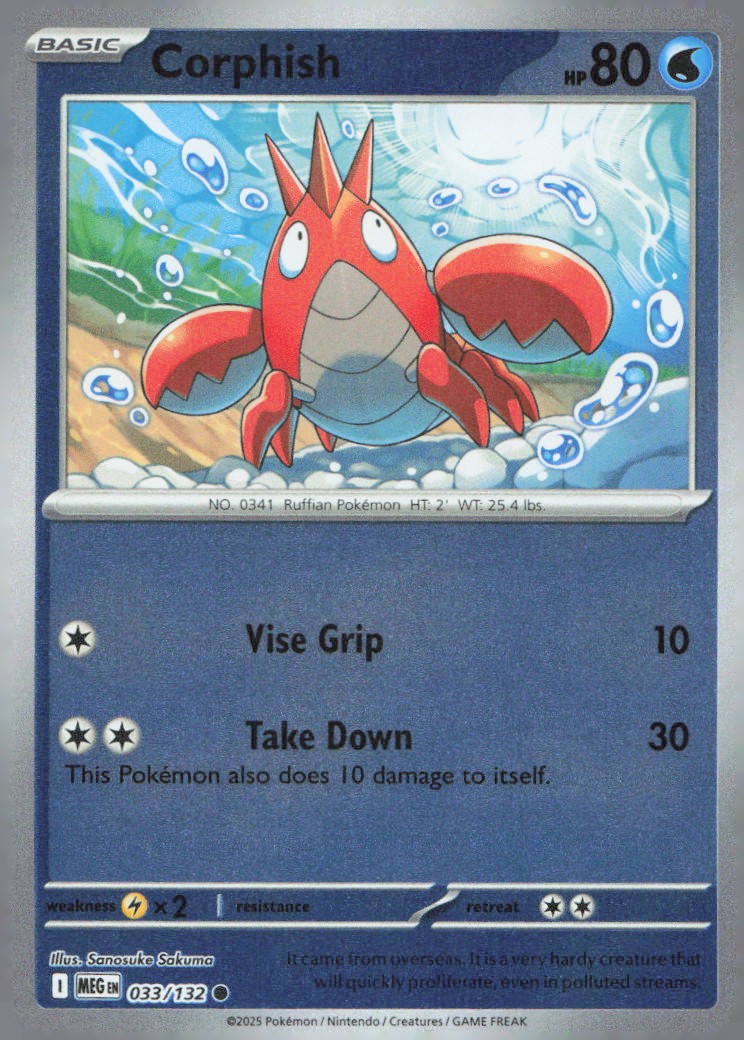 Corphish Common ME01: Mega Evolution 033/132 NM