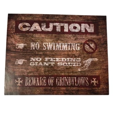 Wizarding Trunk Harry Potter Black Lake Caution Beware of Grindylows Art Print