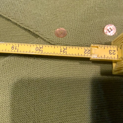 Vintage 60s/70s Sears Cardigan Sweater Large Green - Picture 6 of 10