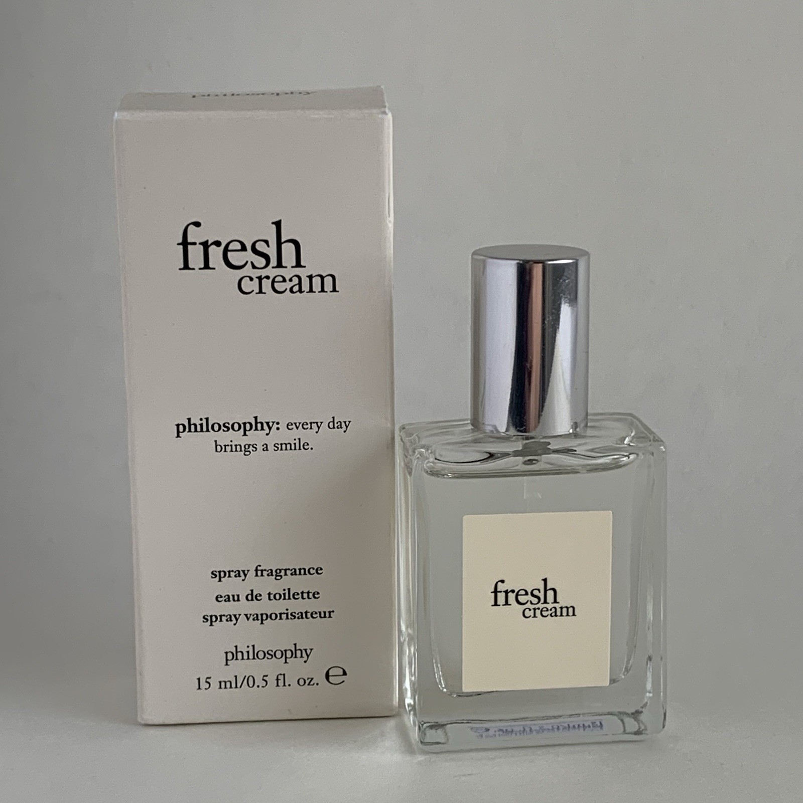 Philosophy Fresh Cream Perfume Spray Eau De Toilette .5 oz 15 Ml New Open Box