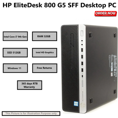 Fast HP EliteDesk 800 G5 SFF i7 9700 4.7GHz 32GB RAM 512GB SSD 4K