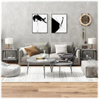 Side tables 2pc Grey Sonoma 40x40x40 cm Engineered wood & steel compact urban UK