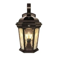 Euri Lighting EFL-130W-MD Bronze LED Flame Lantern w/Photocell & Motion Sensor