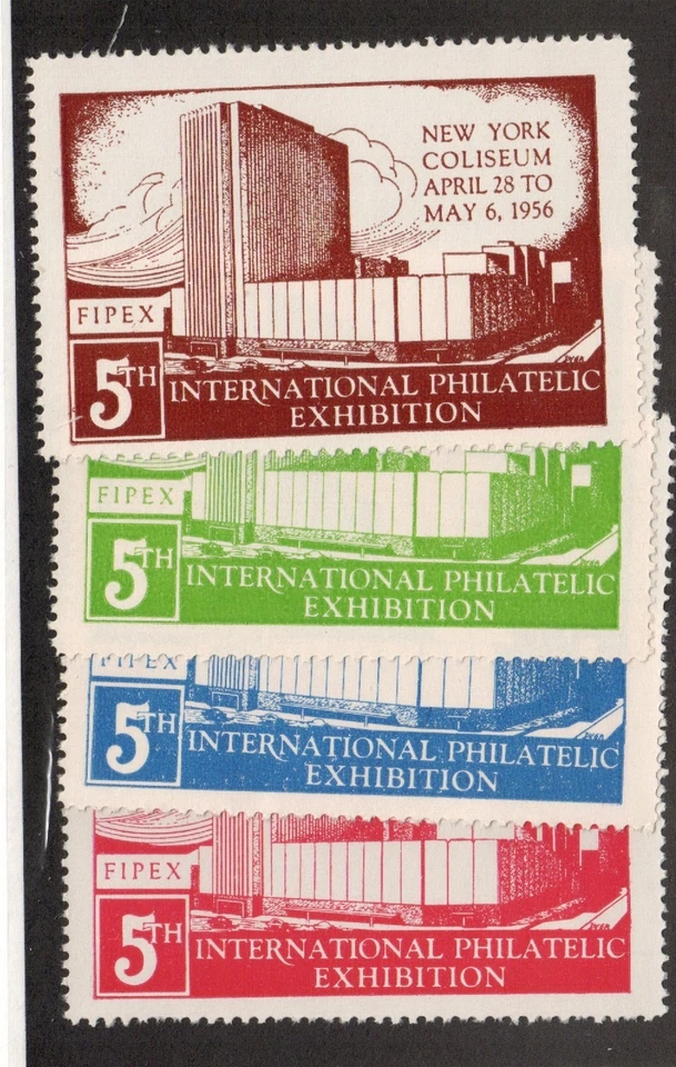 1956 5th International Philatelic Exhibition New York Coliseum MNHOG - Image 1 of 1