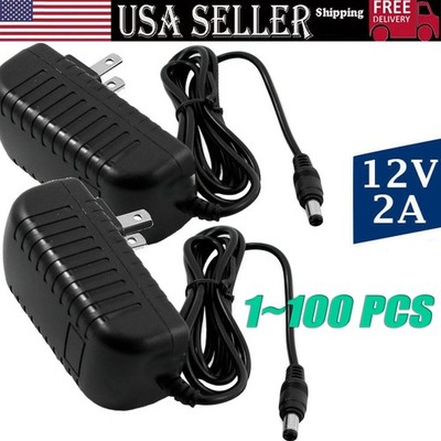 AC 100-240V to DC 12V 2A Power Supply Adapter Heavy-Duty LED Light Strip 24W SMD