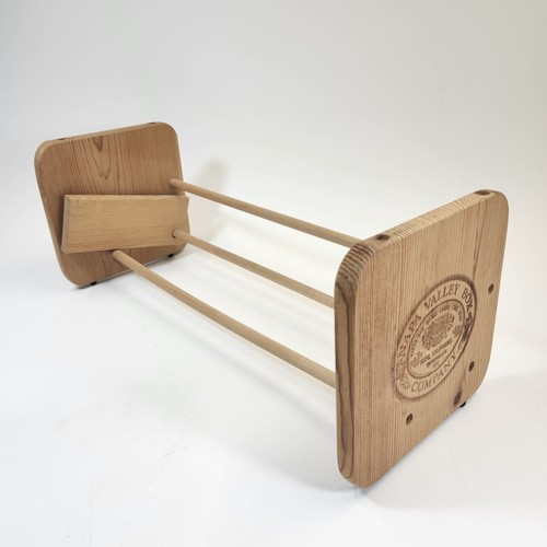 Napa Valley Wood Rack Adjustable Slider Book Shelf Cassette VHS CD DVD Storage