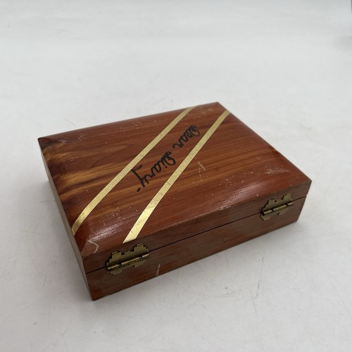 Nuevo diario de 5 años de oro marrón de colección con caja de almacenamiento de baratijas de madera de cedro años 50-60 - Imagen 11 de 15