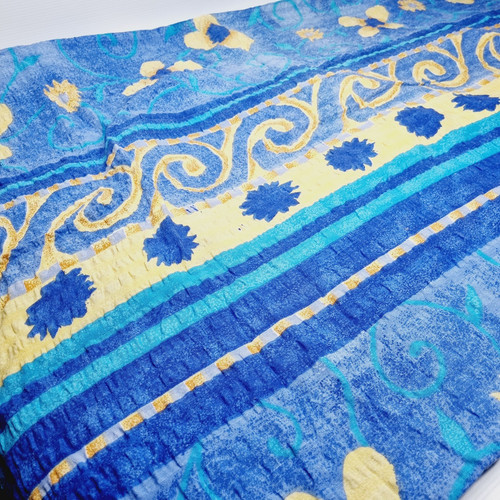 Vintage 90's Tablecloth Seersucker Cotton Long Rectangle W123cm x L258cm Beach - Bild 8 von 12