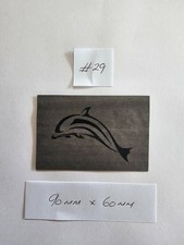 Marquetry Veneer Inlay - Dolphin Sillouette #29 - 90mm x 60mm - Real Wood Veneer