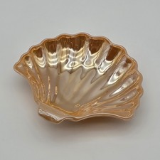 Vintage Fire King Peach Luster Sea Shell Dish/Dessert bowl
