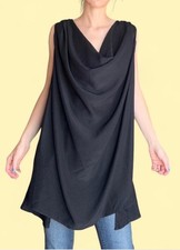 Nicholas Christensen Black Silk Satin Cowl Ne...