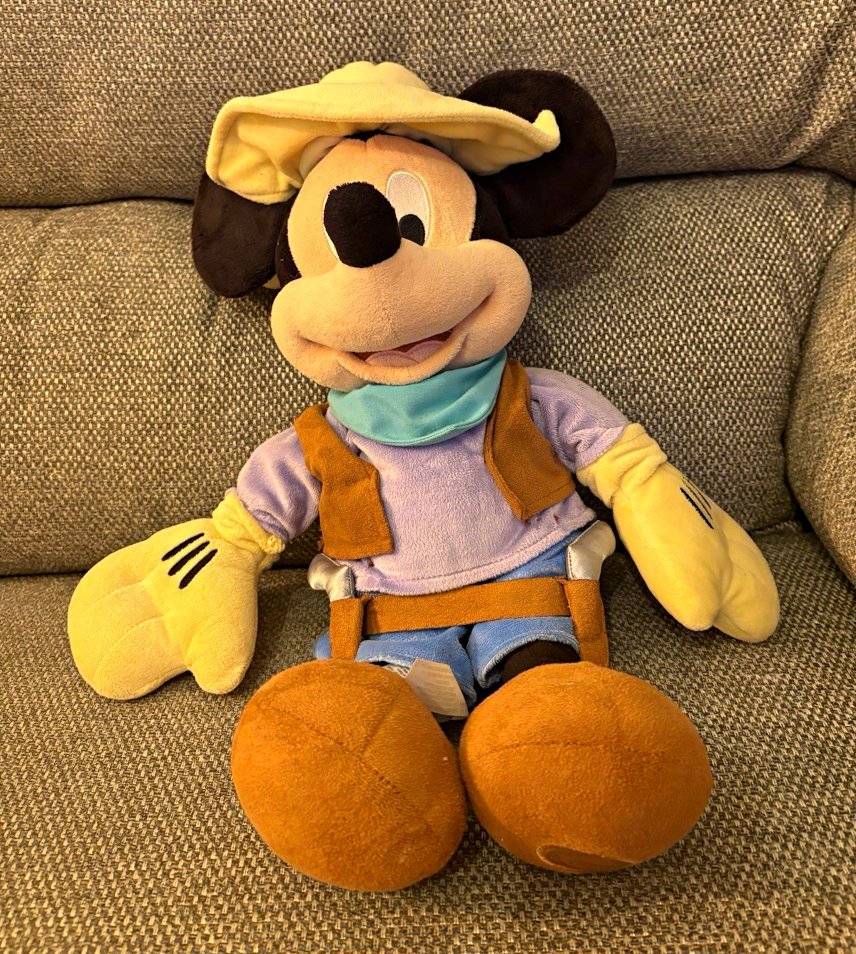 Disney Store Mickey Mouse Cowboy Plush Soft Toy, Medium 35-60cm Polyester