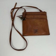 Dooney & Bourke - Borsa/borsa a tracolla in pelle fiorentina - tripla zip - marrone chiaro
